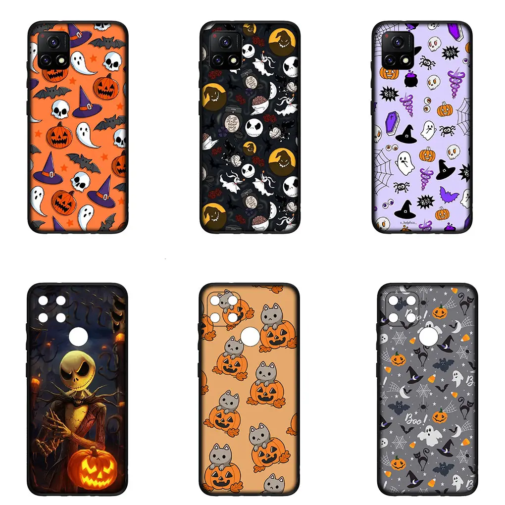 Little Ghost with Halloween Pumpkin Cover Phone Case for Xiaomi Redmi Note 11 10 9 8 Pro 9S 10S 11S 10A 9A 8A 10C 9C NFC 9T