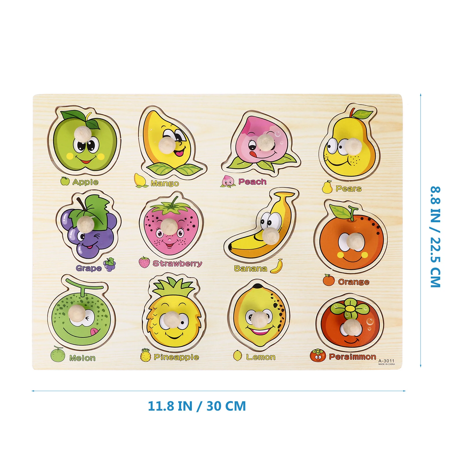 1 Set 1 Set Holzfrüchte Puzzle Holzpuzzle Lernspielzeug Kinderpuzzlespiel Frühes Lernpuzzles