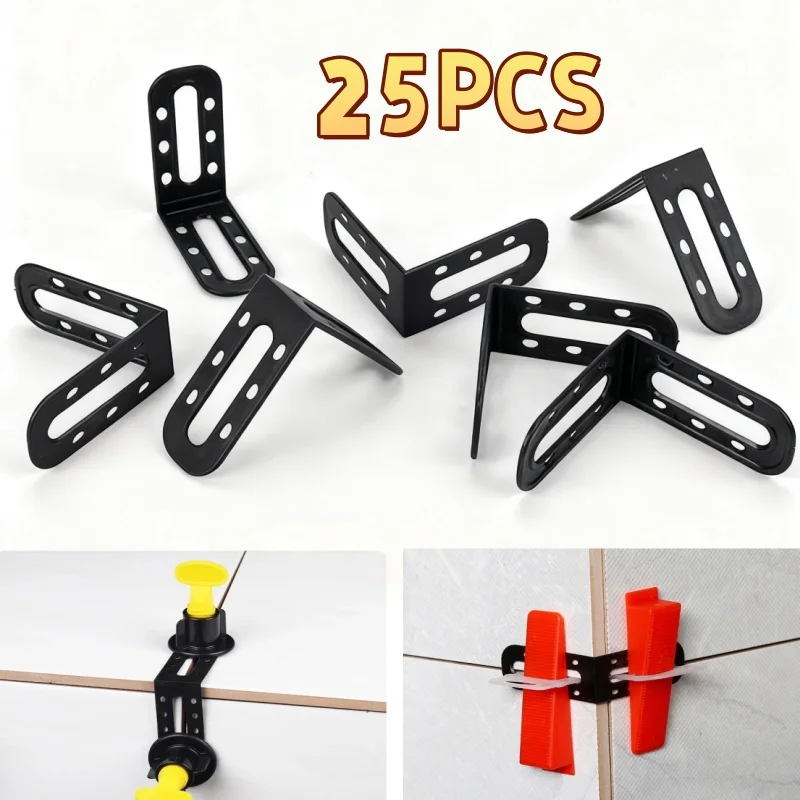 

25 шт., кронштейн для выравнивания керамической плитки, прямоугольный выравниватель, керамическая плитка, внешний выравниватель, прокладки, локатор, инструмент для определения регулировки