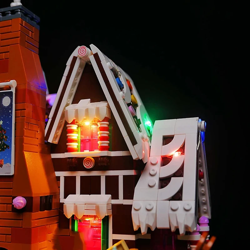 Kit de luz LED DIY com controle remoto para LEGO 10267 Gingerbread House (apenas luz LED, sem modelo de blocos)
