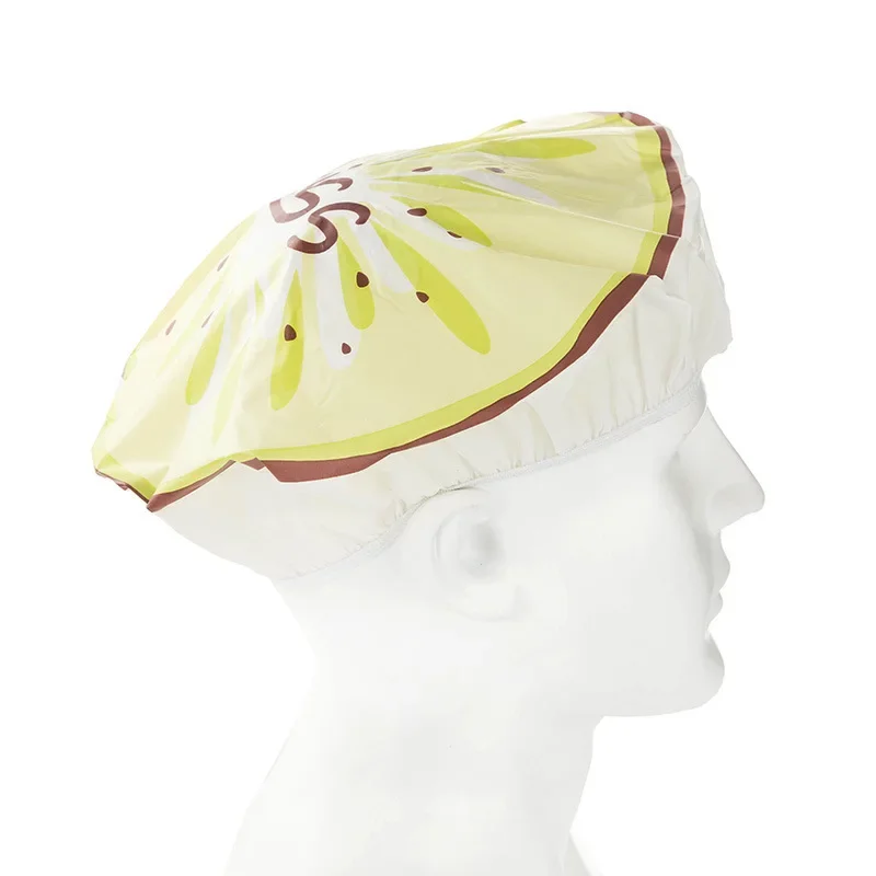 Waterproof Bath Thickened Elastic Hats Reusable Head Hair Cover Home Fruit Shower Caps Women Girls Sleep Cap Bathing Accessories