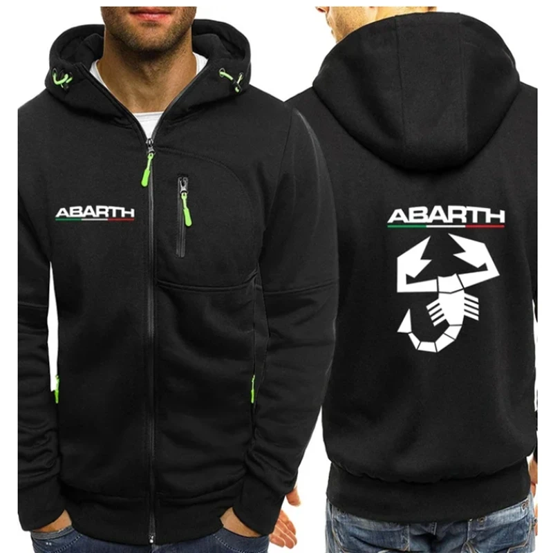 NEW Men Hoodies ABARTH Logo Soviet Union Print Hooded Men Jacket Sweatshirt Fashion Fleece Tracksuits Masculino