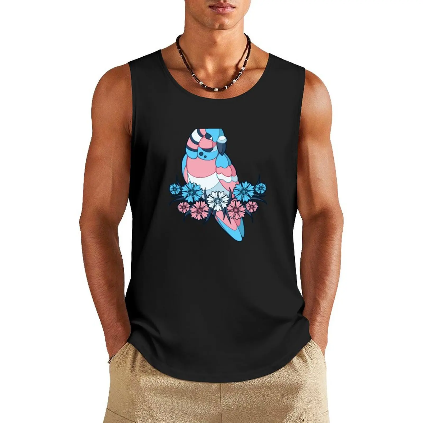 Pride Birds - Transgender Tank Top Top t-shirts for men Sports clothing men clothes