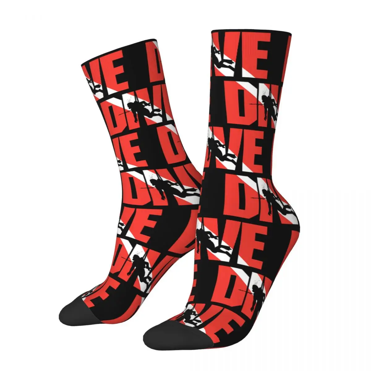 Deep Diving Helmet Sock Printed Man Polyester