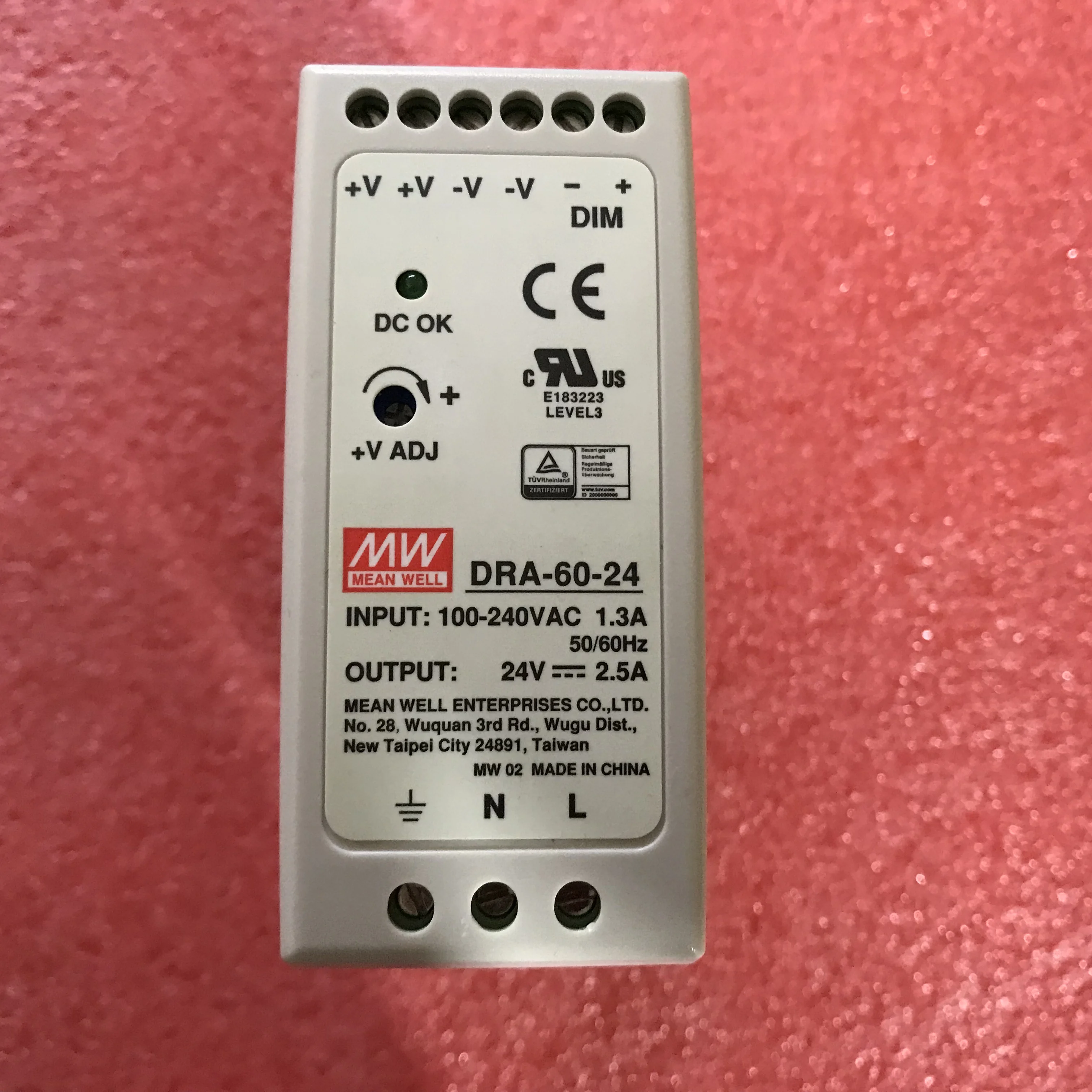 MEAN WELL DRA-60-12 DRA-60-24 DIN Rail Switching Power Supply 110V/220V AC To DC 12V 24V Meanwell SMPS DRA-60