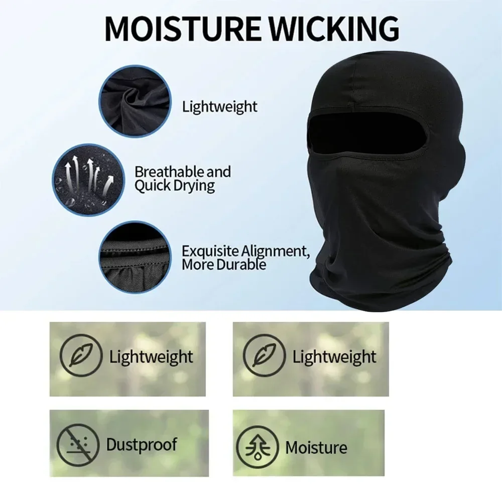 Ski Mask For Men Full Face Mask Balaclava Black Ski Masks Covering Neck Gaiter Protective Head Cover For Motorcycles Men Women