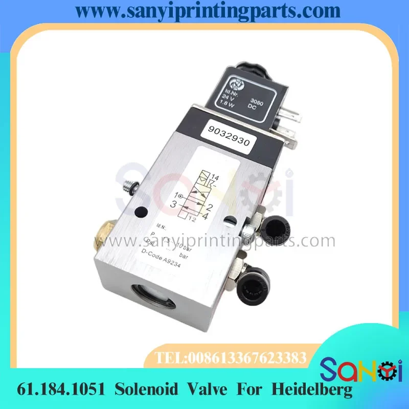 

1 шт. клапан 61.184.1051 4/2-ходовой для деталей печатной машины Heidelberg SM102 CD102 SM74