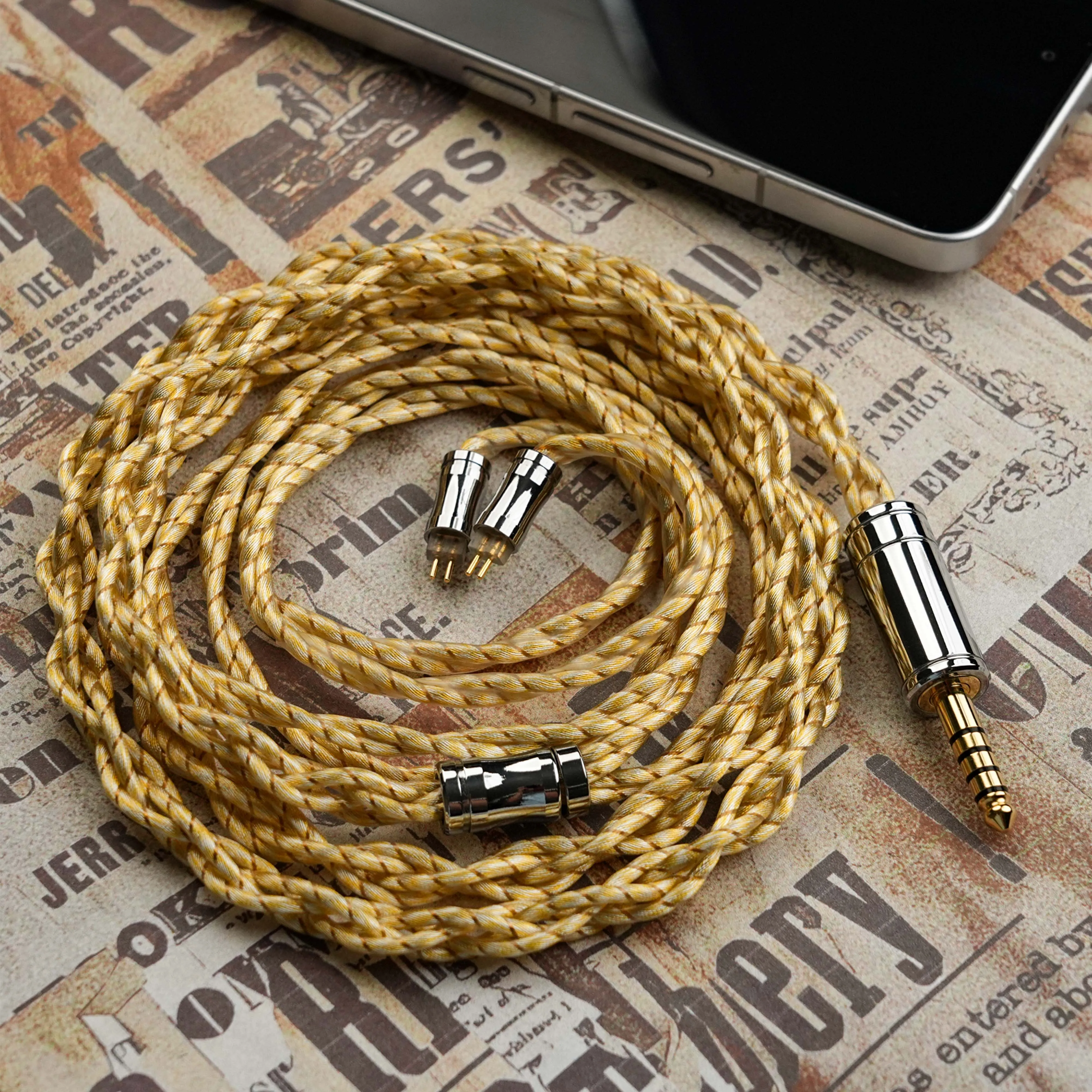 Culemi-15 Aurora 4-Kern-Upgrade-Kopfhörerkabel mit 3,5/2,5/4,4mm MMCX / 0,78mm 2-Pin-Anschlüssen für IEMs – Detail 6