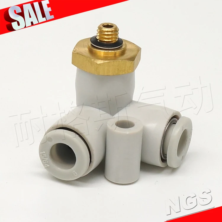 Pneumatic Connector Components Male Straight Tee Quick Plug Joint Fitting KQ2D04/6/8/10/12-M5/01S/02S/03S/04S