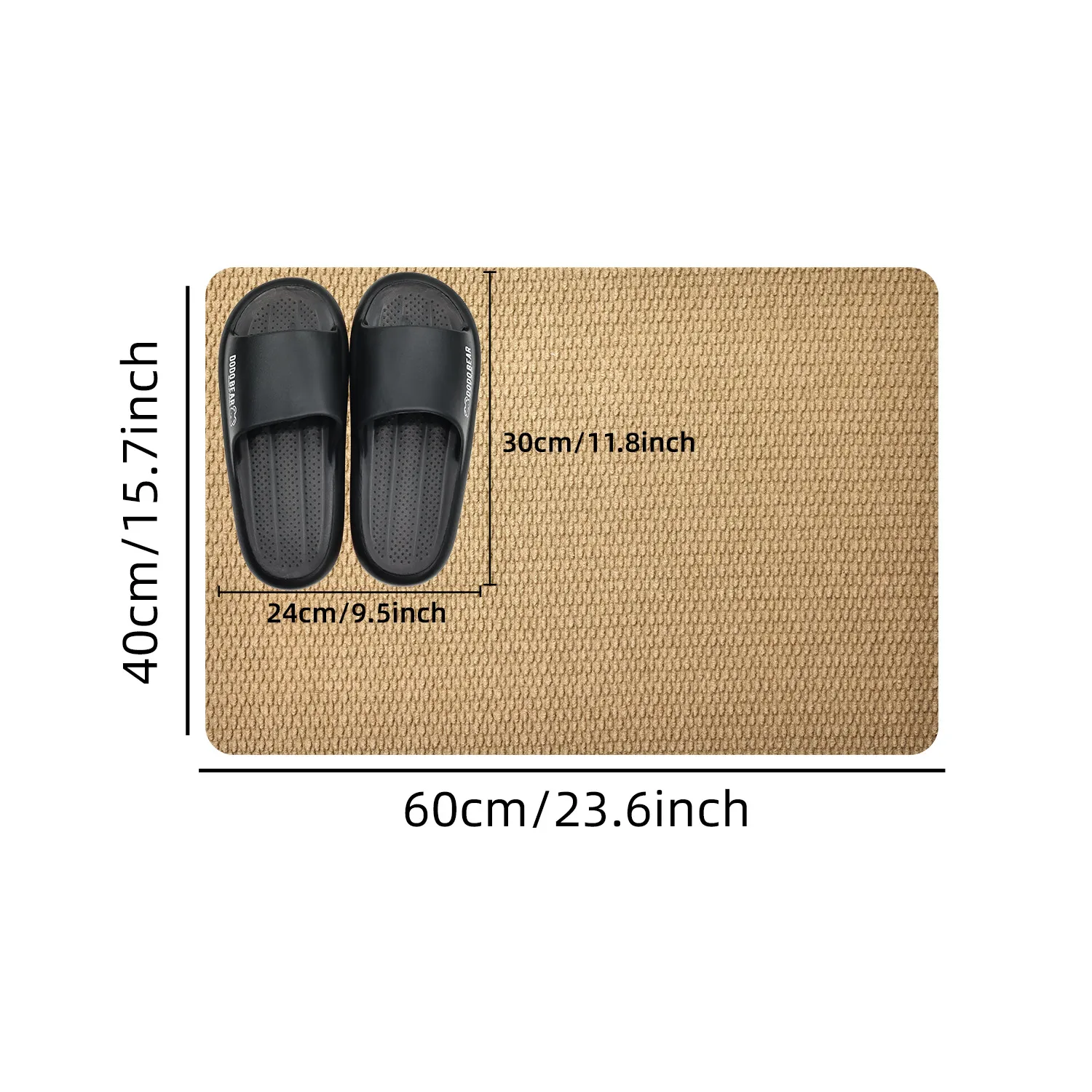 Solid color silk ring door mat with non-slip base for house entrances, ideal for outdoor doors or corridors. Household dust remo