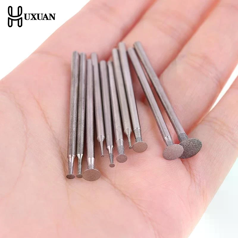 

10/20 шт. диаметр хвостовика: 2,35 мм, аксессуар для шлифовальных бит, ультратонкая Т-образная головка, хвостовик с алмазным креплением, камень, инструмент для полировки нефрита
