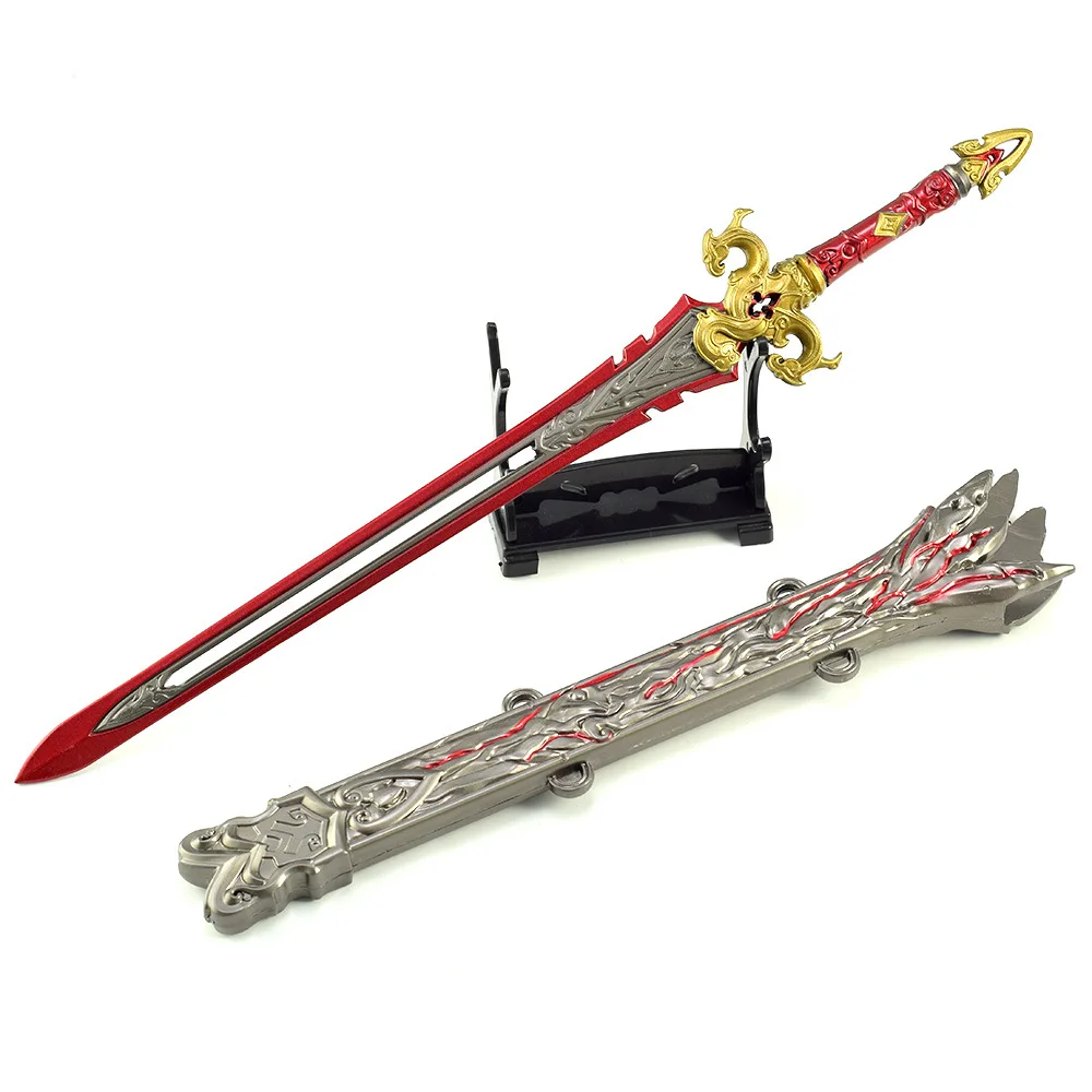 30 ซม./11.81In Naraka: Bladepoint เกมดาบยาว Chixiao 30 ซม.-โลหะหัตถกรรมดาบ Sheath ของเล่นดาบชุดของขวัญ