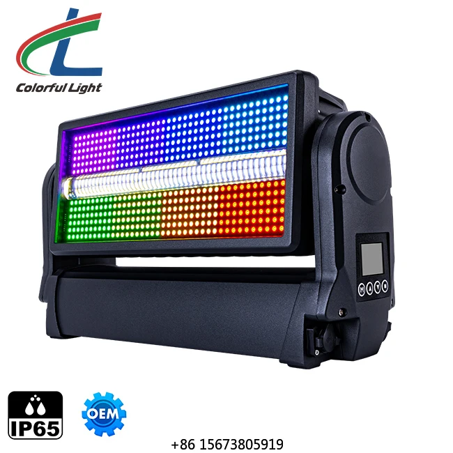 

Цветной светодиодный стробоскоп IP65 1000 Вт, вращающаяся голова, RGB, для уличных сцен, шоу и концертов