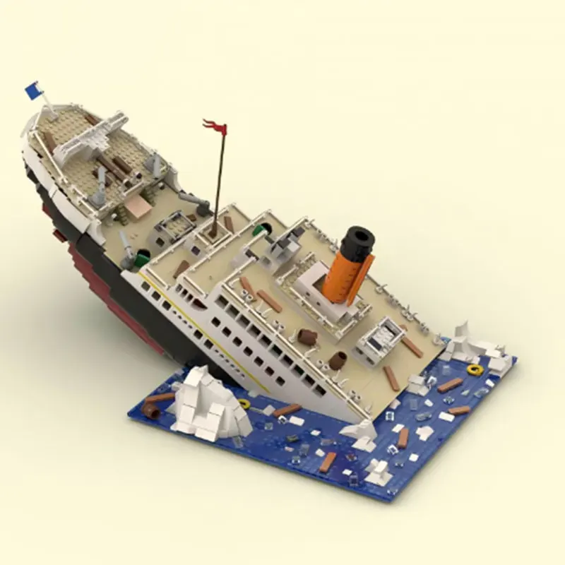 Spot MOC-110478 Small Particle Assembled Building Blocks DIY Ship Education Creative Puzzle Toy Model Ornament