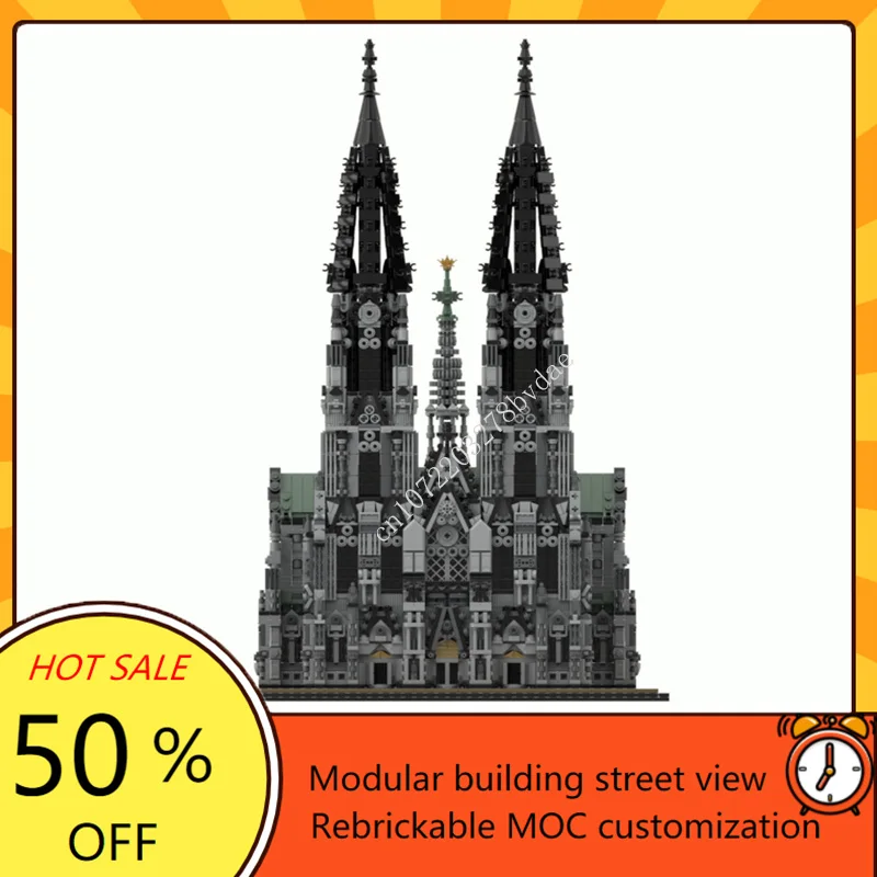 8348PCS Cologne Cathedral Modular MOC Creative street view Model Building Blocks Architecture Education Assembly Model Toy Gifts