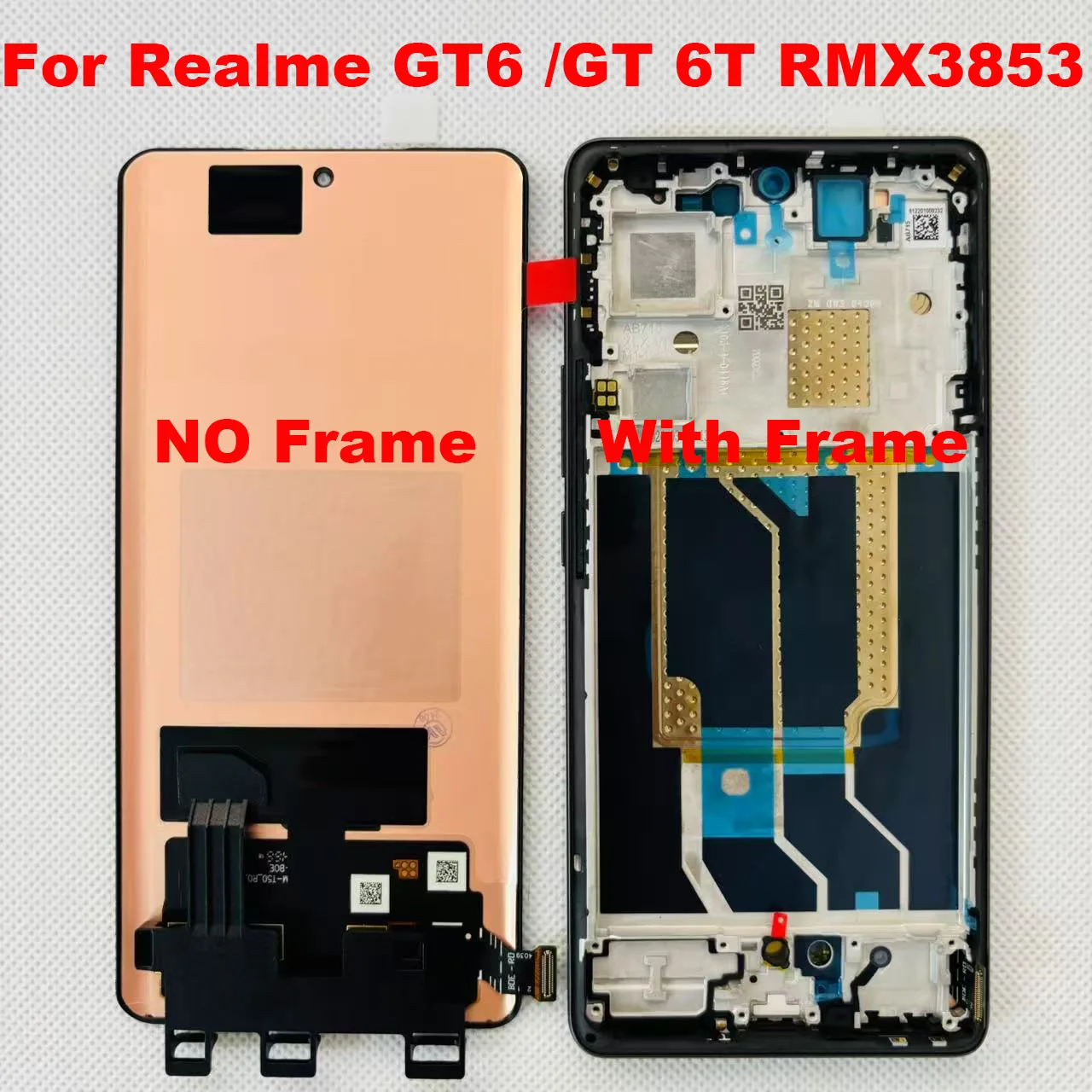 Image of Original 6,78' Amoled Für Oppo Realme GT6 RMX3851 LCD-Display Touchscreen-Digitizer Für Realme GT 6T RMX3853 Display Mit Rahmen