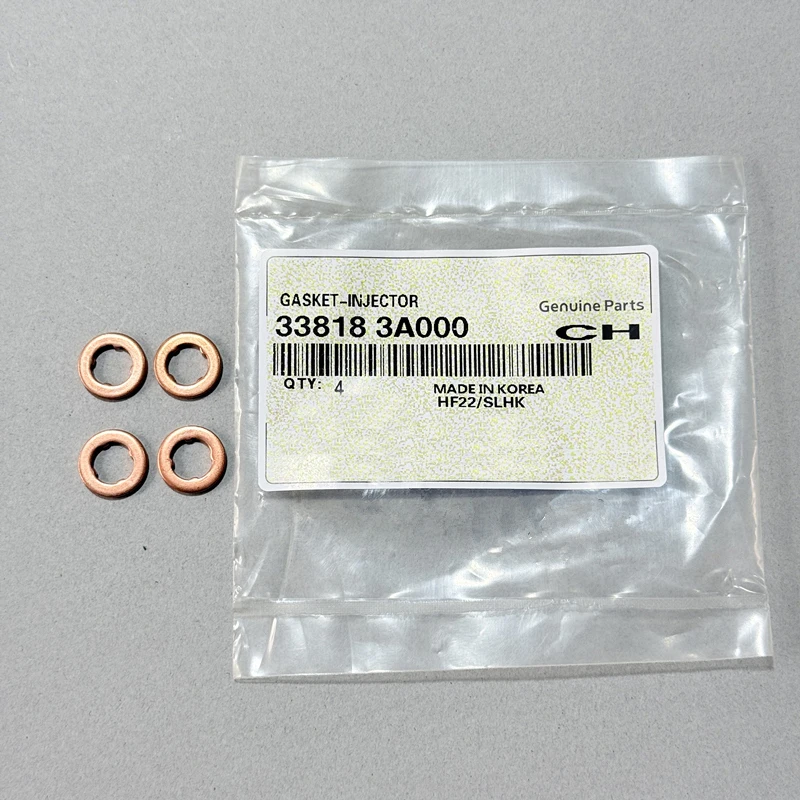 Brand New Genuine 4 Pcs Diesel Fuel Injector Shim Gasket 33818-3A000 For Hyundai Santa Fe 2012-2013 Kia Soul 2013 338183A000 - view 2