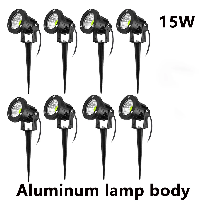 impermeavel led jardim iluminacao spike lawn lamp terrace path spotlights decoracao ao ar livre ac 220v 110v dc12 10w 15w 01