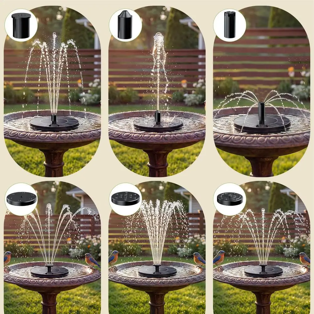 13/16/18cm Solarbetriebene Vogelbad-Springbrunnenpumpe Schwimmender Solar-Wasserbrunnen für Teich und Pool Wasserfallbrunnen Schwimmende Wasserpumpe – Detail 2