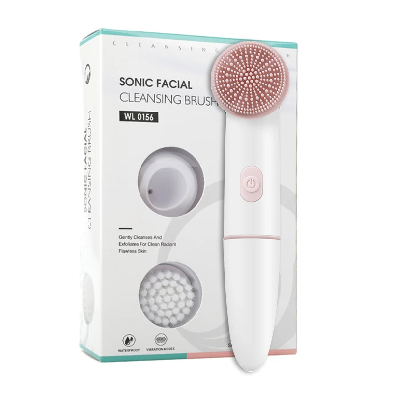Square Electric Facial Cleansing Brush Silicone Rechargeable Introducer Beauty Device Ultrasonic Face Cleaning Massage Tool - view 6