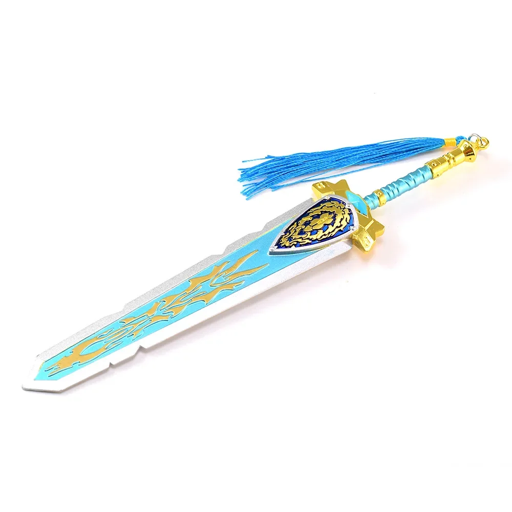 Warcraftメタルサムライソードの世界、グランドマーシャルのクレイモア武器、机の装飾、モデルのおもちゃ、クリスマスプレゼント、21cm
