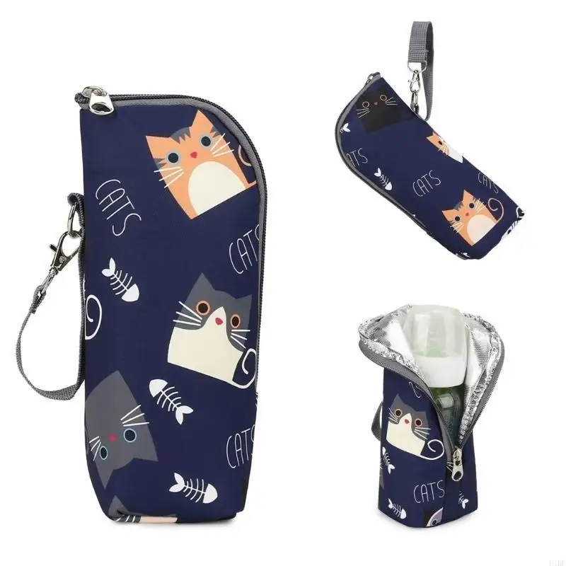 

54DF Portable and Stylish Insulated Baby Bottle Bag Protective Sleeve Bottle Warmer Bag for Everyday Infant Feeding Use