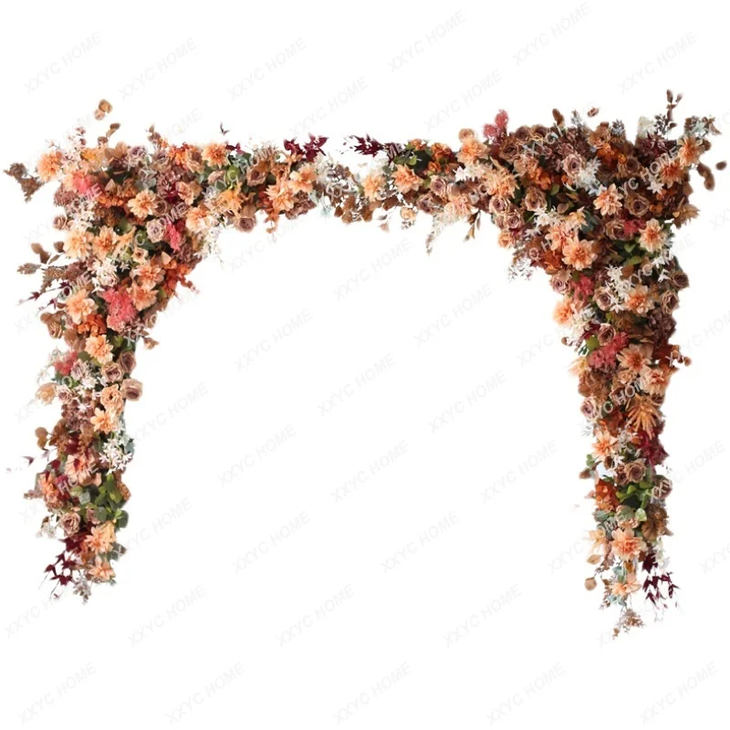 Wedding Bougainvillea Spectabilis Row Arch Decorative Flowers Stage Background Decorations Arrangement Simulation Silk