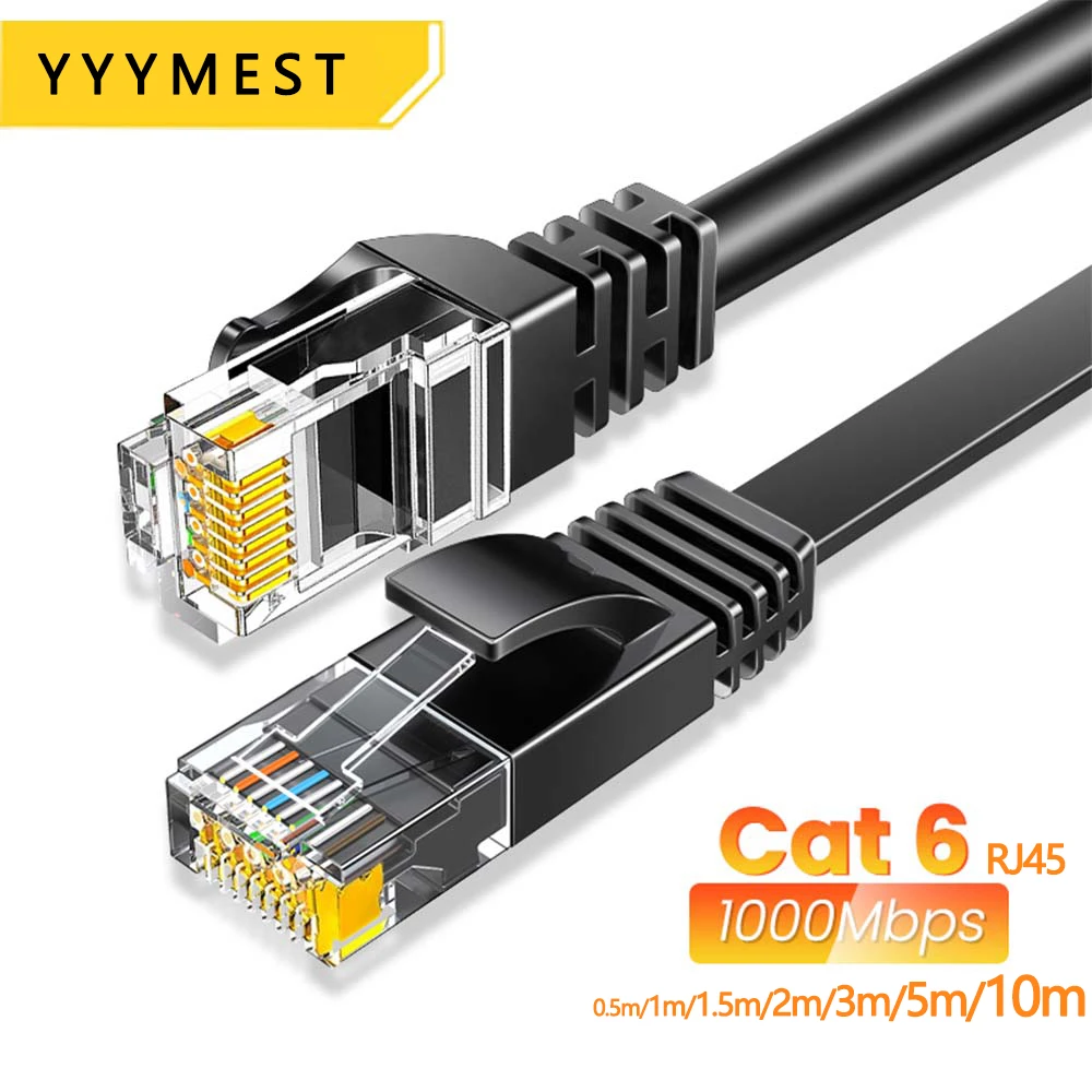 Ethernet-кабель Cat6 гигабитный высокоскоростной Интернет-кабель 1000 Мбит/с RJ45 экранированный сетевой LAN-шнур для ноутбука маршрутизатора ПК PS5 4 3 Xbox