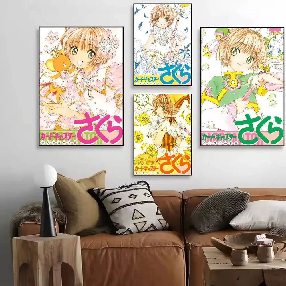 Classic Manga C-Cardcaptor S-Sakura Clear Card Posters HD Print Vintage Wall Art Decor for Home Study Room