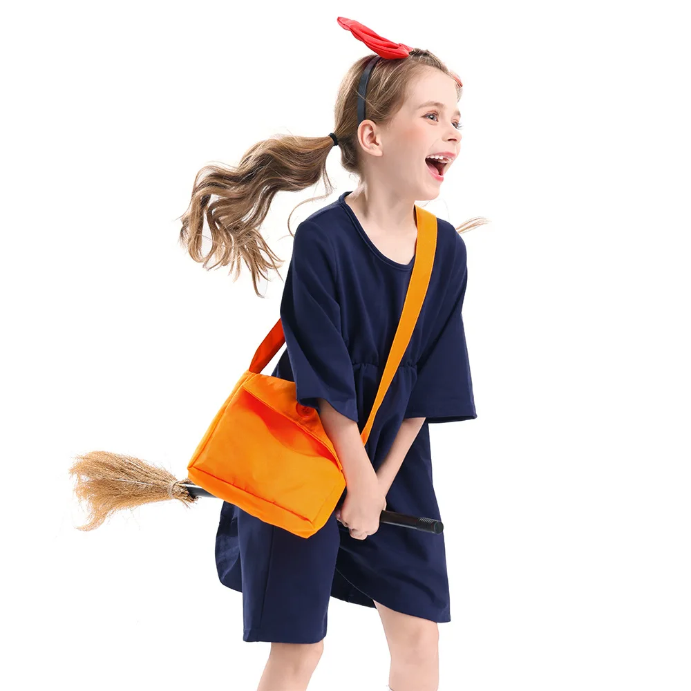 

loween Cosplay Full Set Witch Costume Dr Suit Role-plang Anime Kiki orm Polyester Material Traditional Chinese Co...