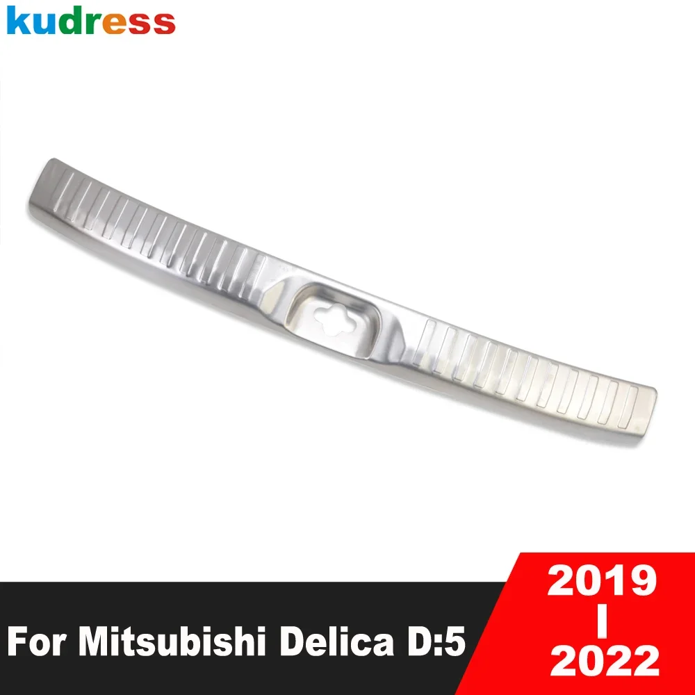 

Rear Trunk Bumper Cover Trim For Mitsubishi Delica D:5 2019-2022 Steel Car Tailgate Door Sill Plate Protector Guard Accessories