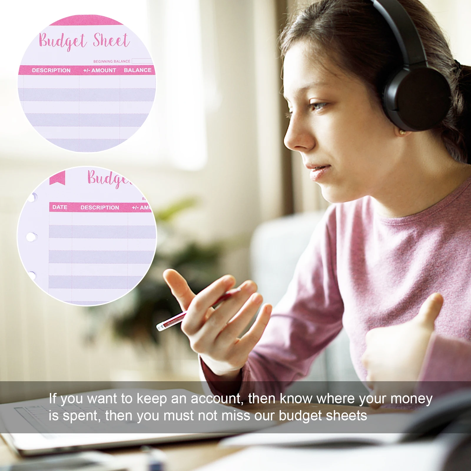 

20pcs Budget Paper Cards High-Quality Monthly Savings Planner Wallet Inserts Double Offset Sheets Personal Finance Control