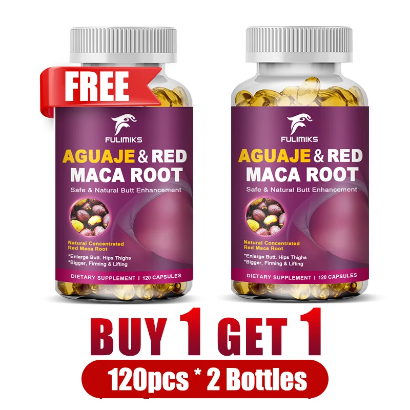 

Organic Aguaje Supplement, with Red Maca Root Extract, Supports Full & Firming Buttocks, Immune Health, for Women