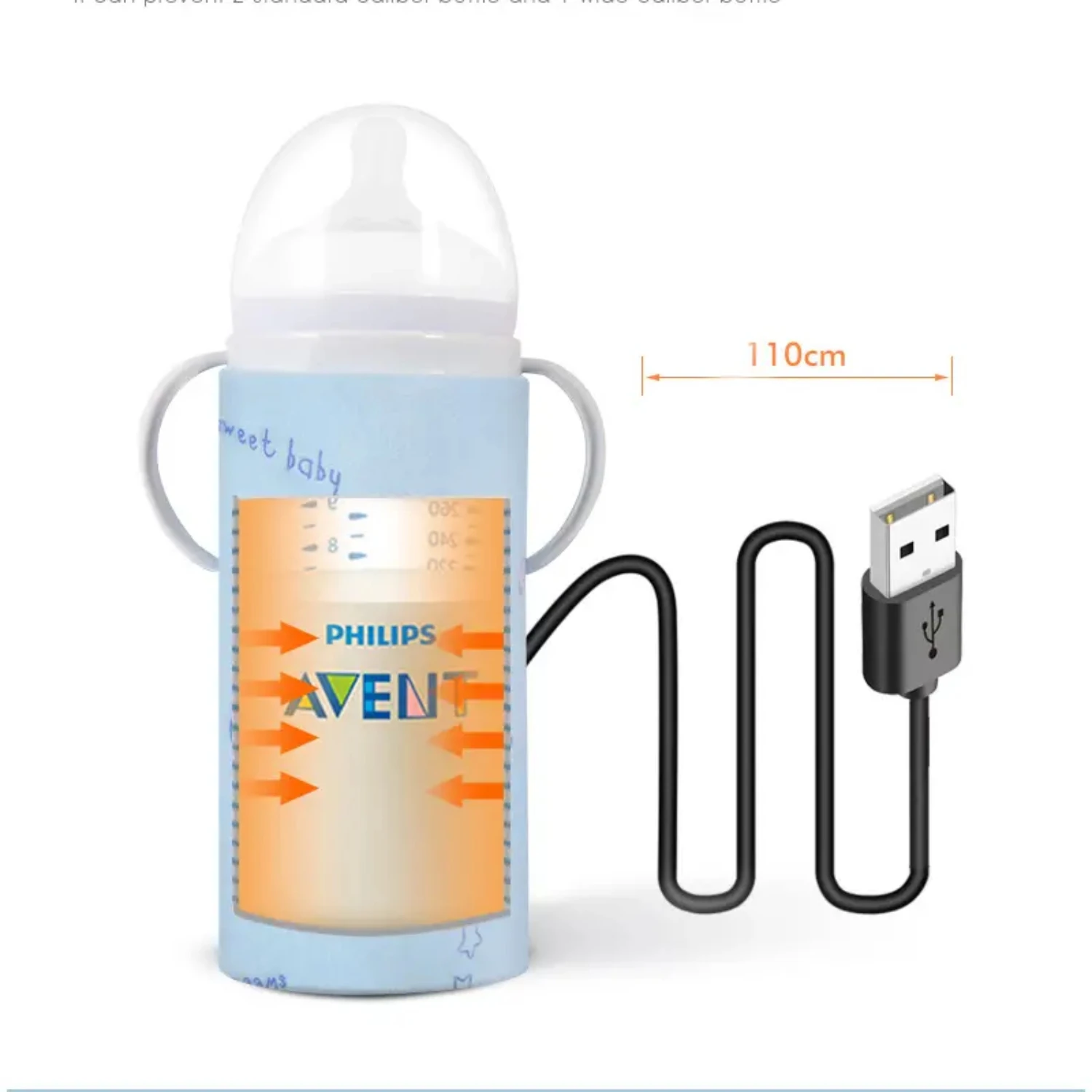 USB Baby Bottle Heater - Insulated Milk Warmer Bag - Convenient Nursing Accessory