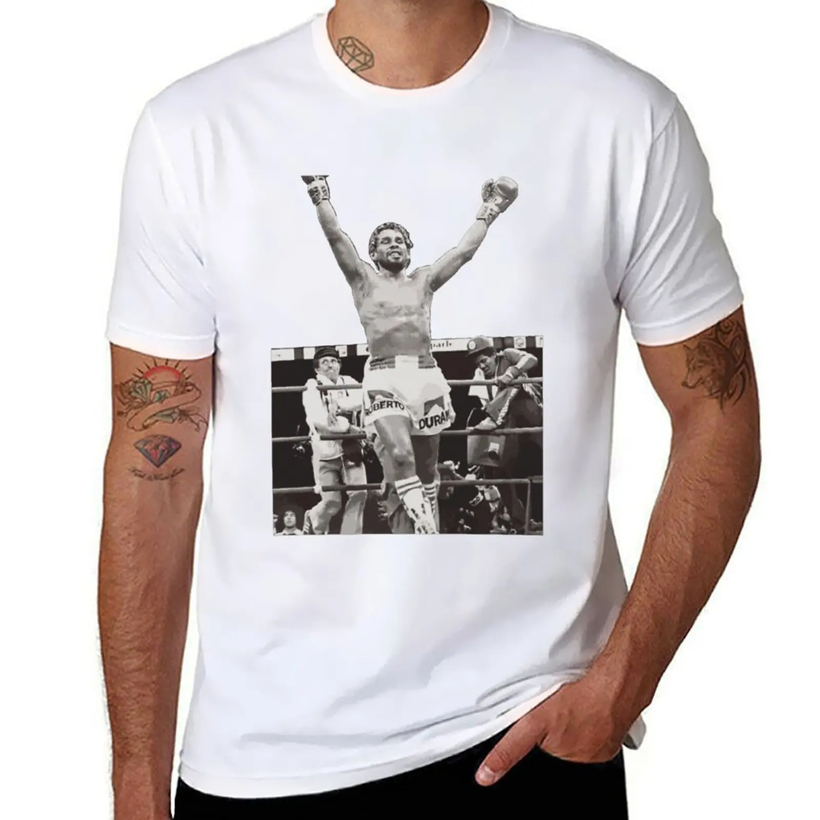 

Roberto Durán Boxing Historical Photography Classic Tshirt T-Shirt t shirt for man t shirt for man 100 percent cotton T-shirt