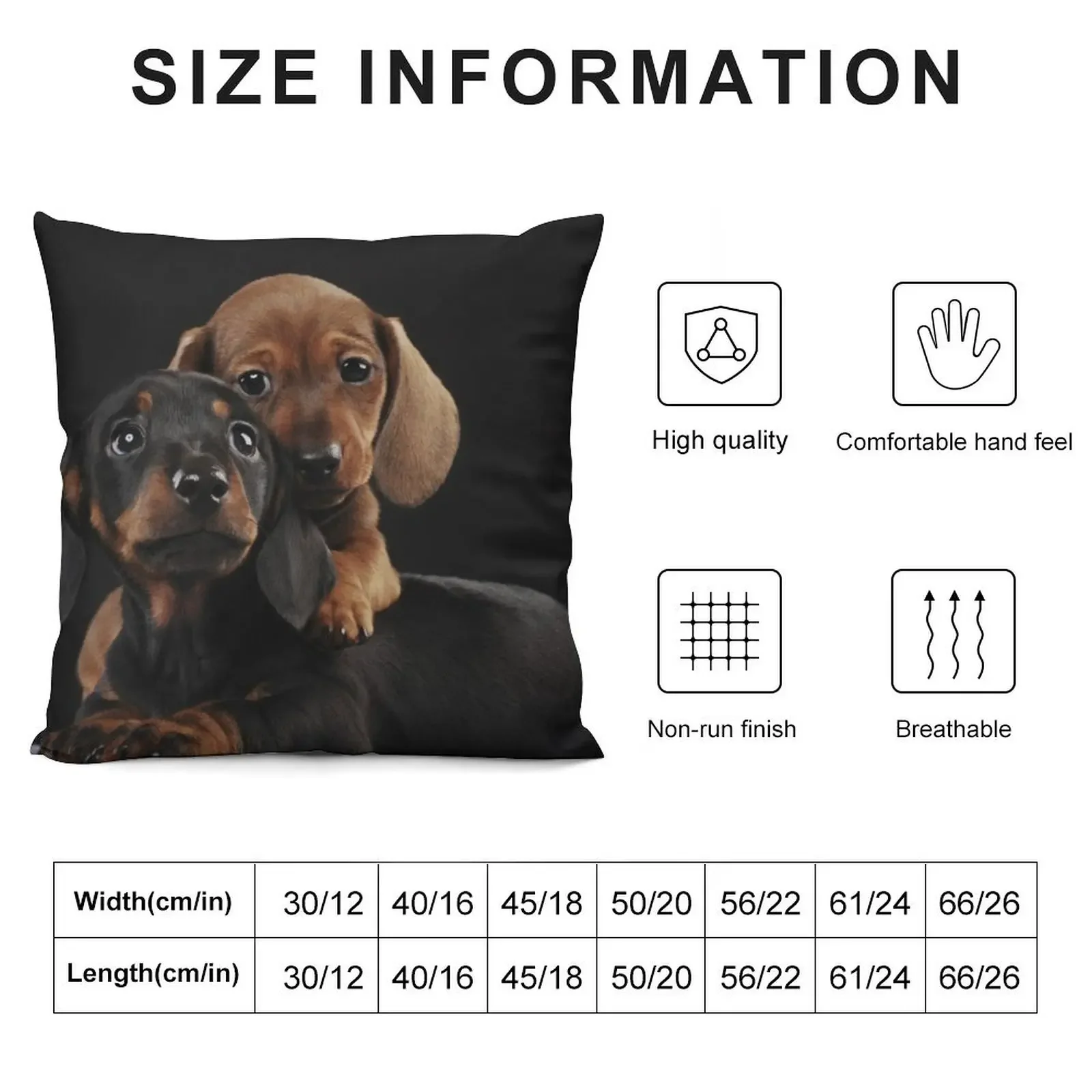 Dachshund Dog portrait photo pupies Throw Pillow Pillowcase luxury decor pillow