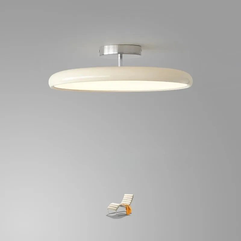 

Wabi Sabi bedroom ceiling light adjustable study circular light retro bedroom master light Nordic personality 3-color dimming