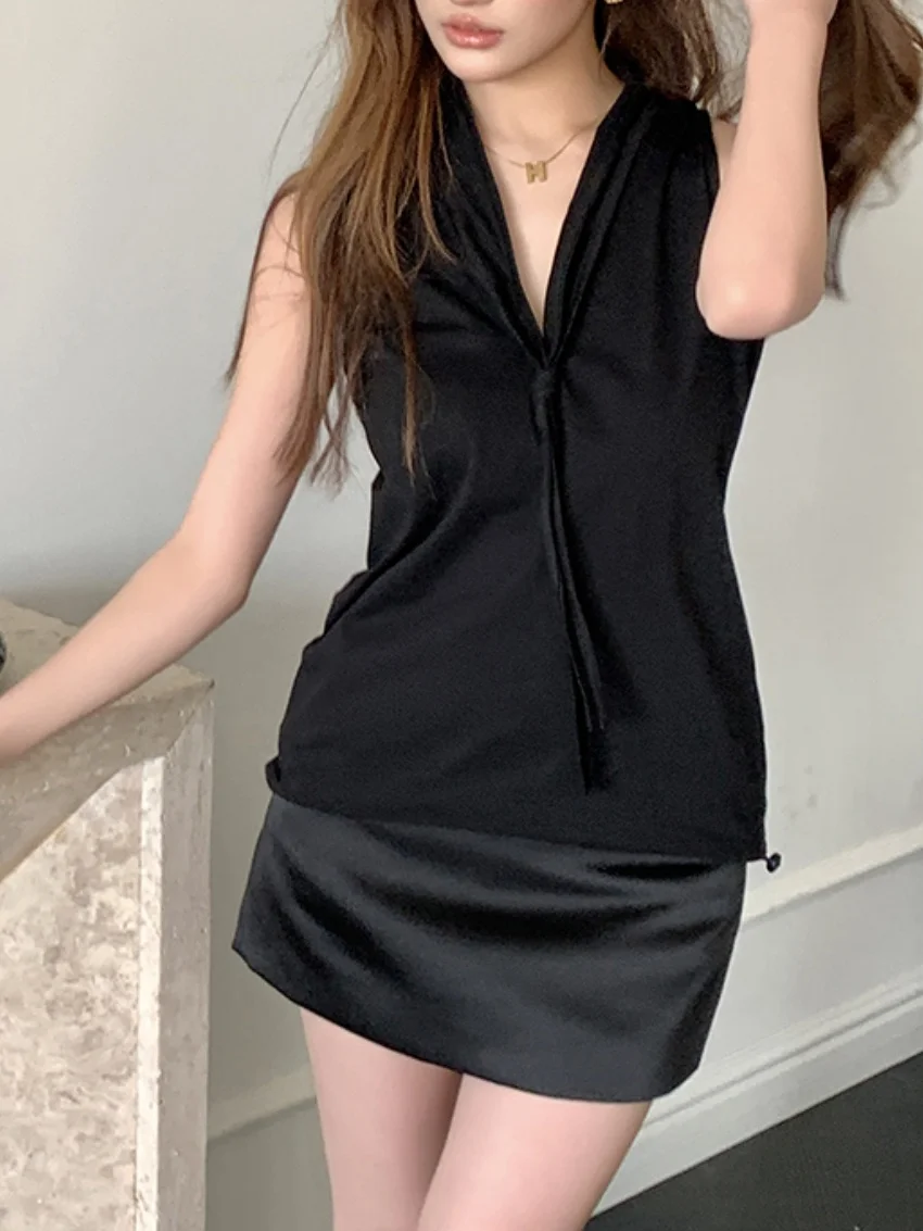 Alien Kitty Sexy Party Mini Rokken Vrouwen Nieuwe Bodycon Zomer Streetwear 2025, Solid Hoge Taille Chic Zachte Slanke Dagelijkse Tank Tops