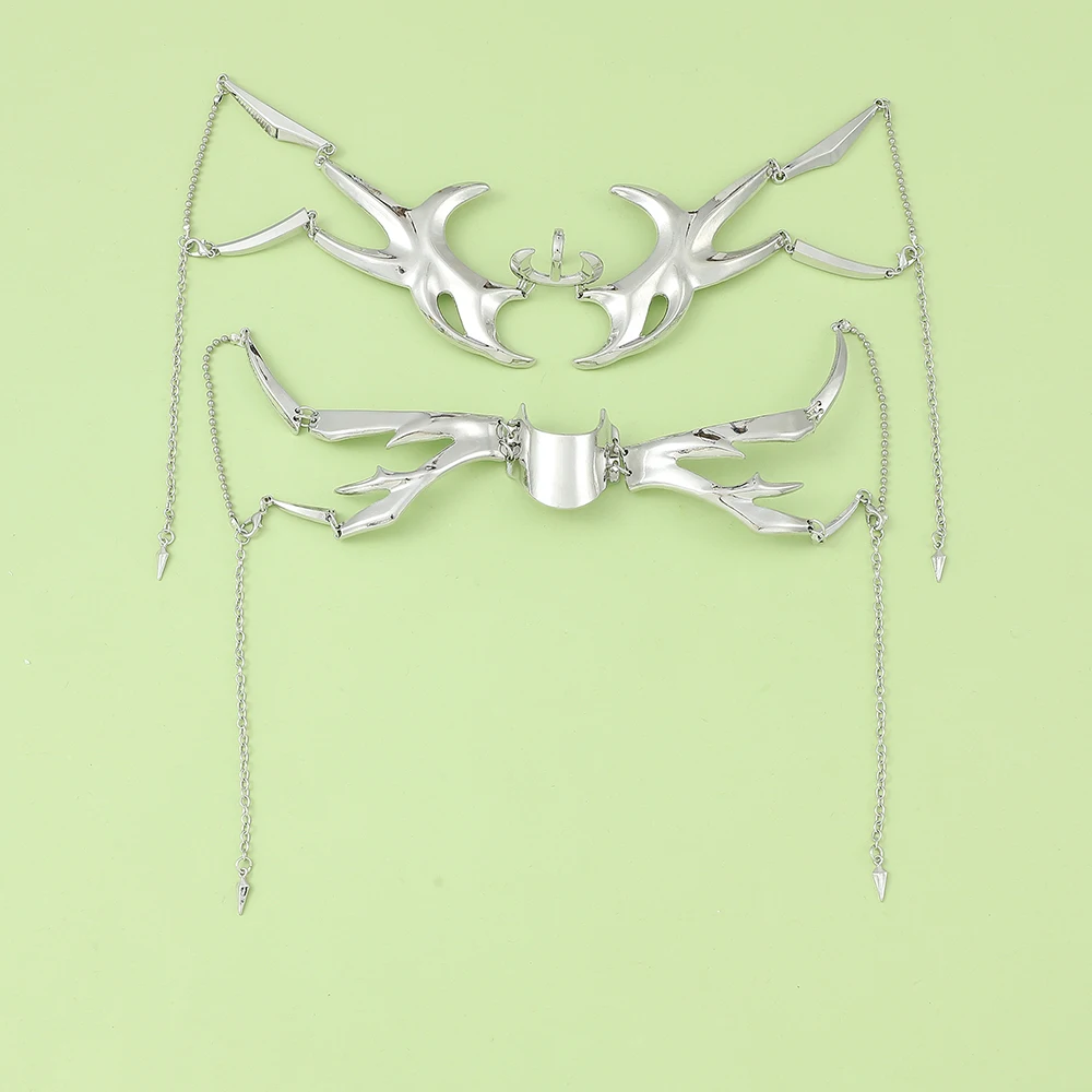 Image of Punk Alien Mechanische Nasenmaske Gotische Cosplay Kinnabdeckung Halloween Maskerade Party Zubehör Gesichtsbedeckung Dekorativer Artikel
