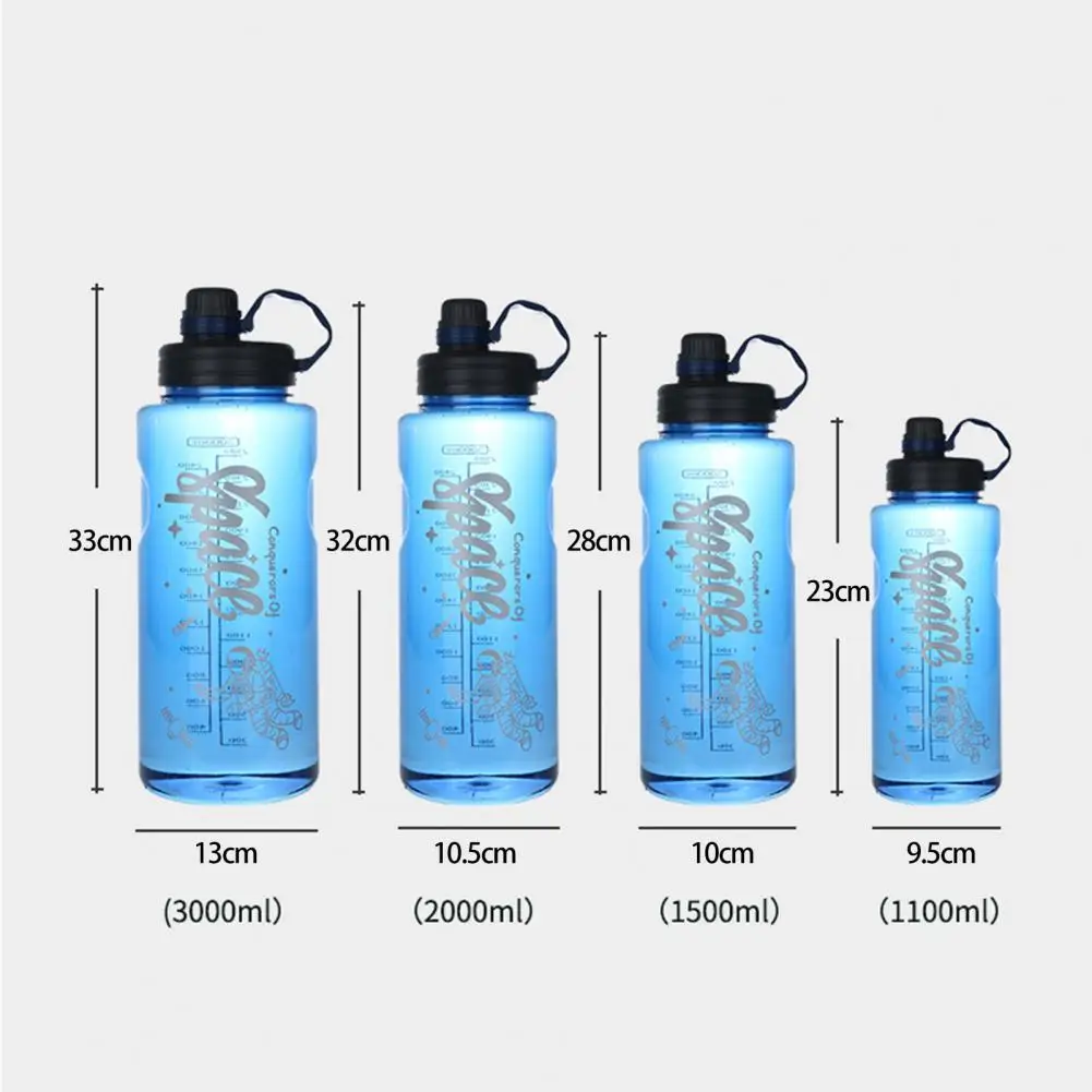 1.1-3L Sport Water Bottle Large Capacity Heat-resistant Bicycle Water Bottle Motivational Sport Water Bottle Outdoor