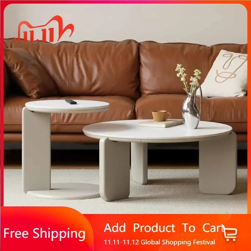 

Aesthetic Small Coffee Table Design Round Minimalist Living Room Coffee Table Tea Center Modern Italian Meubles Patio Furniture