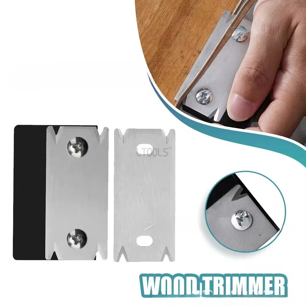 

Wood Trimming Tool Stainless Steel Veneer Wood Panel Trimming Scraper Chamfering Tool Wear-resistant Convenient Woodworking Tool