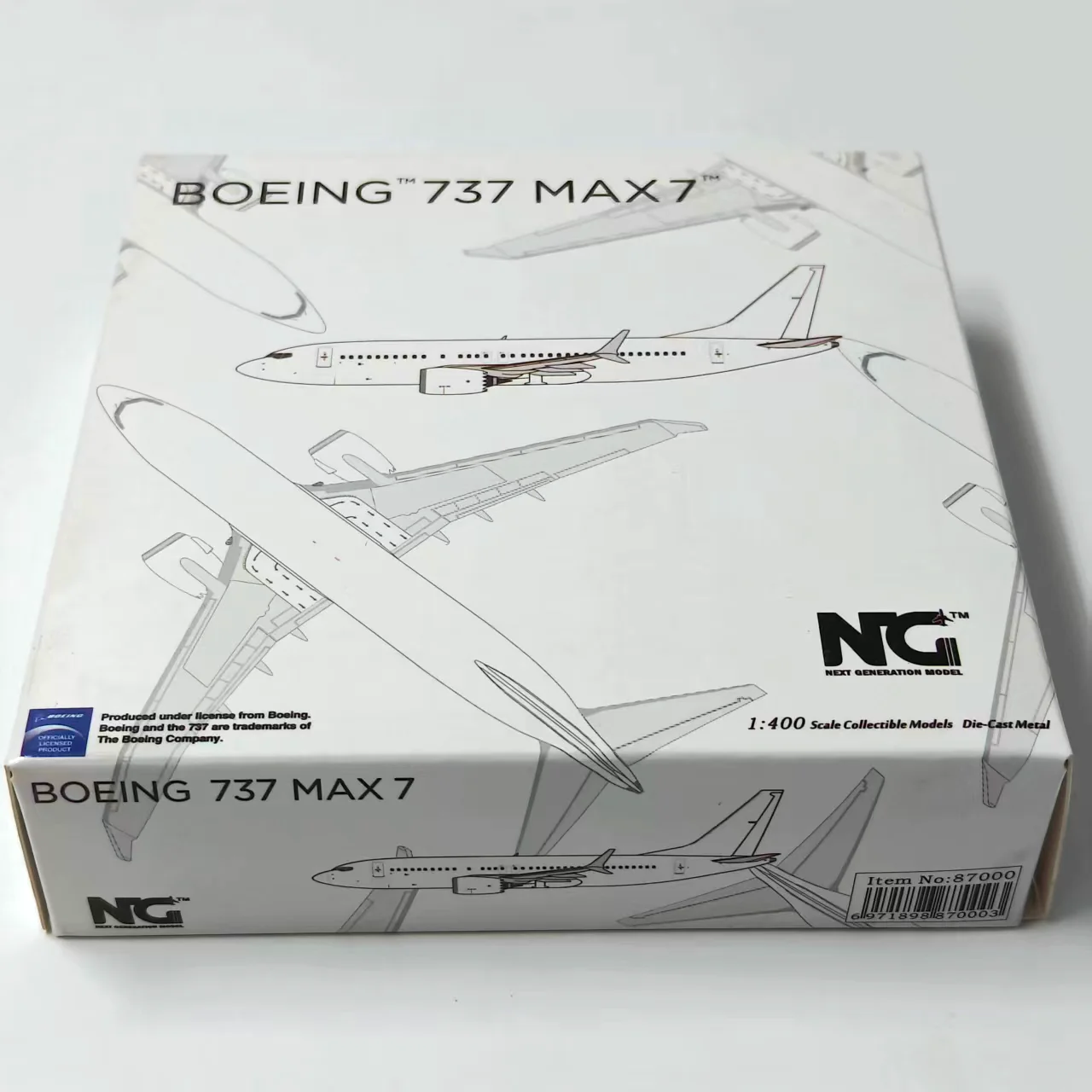 Литой под давлением масштаб 1/400 NG 737 MAX7, модель самолета из белого сплава, Коллекционная игрушка, подарок, сувенир, украшение для дисплея