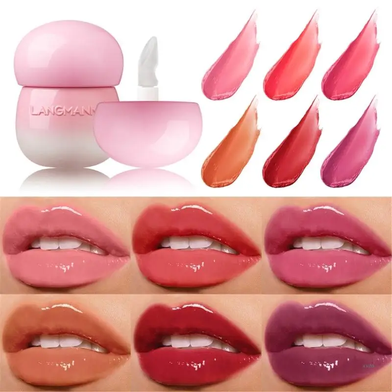 Cartoon Pilz Lip Gloss Lippenstift Cremige Gelee Lip Glasur Flüssiger Lippenstift Wasserdicht Dauerhafte Make-Up Kosmetik