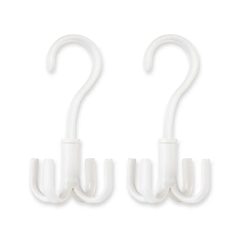 

2pcs Hooks U Shape 360 Degree Rotating Hook Four Claw Paws Hooks Multi-Function Wet Dry Hanger Hooks