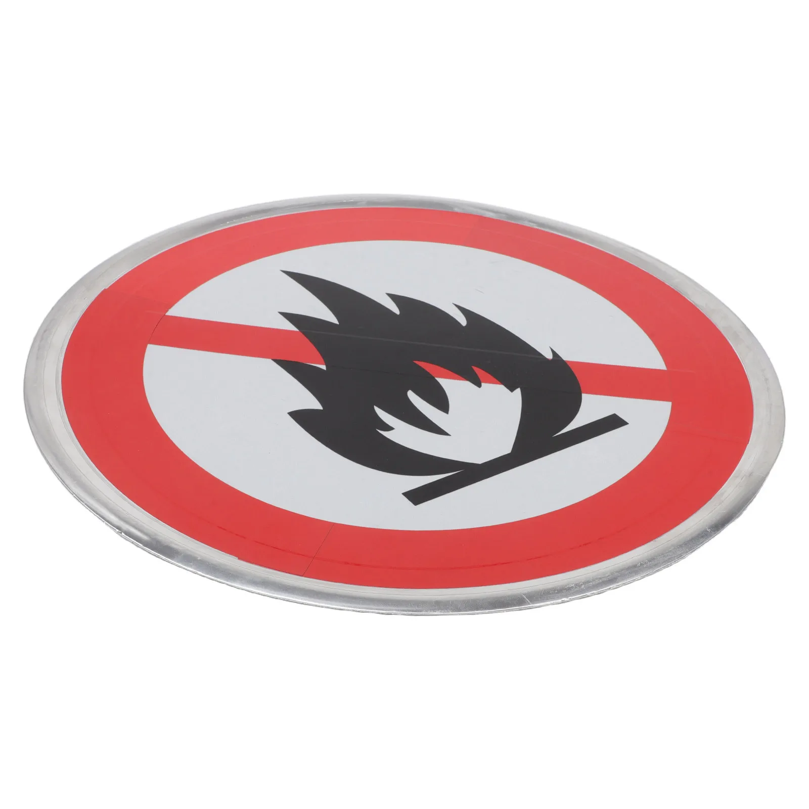 علامة الوقاية من الألومنيوم تحذير السلامة من الحرائق 30 سم للتخييم في الهواء الطلق بدون علامة أمان مفتوحة للحرق علامات التخييم