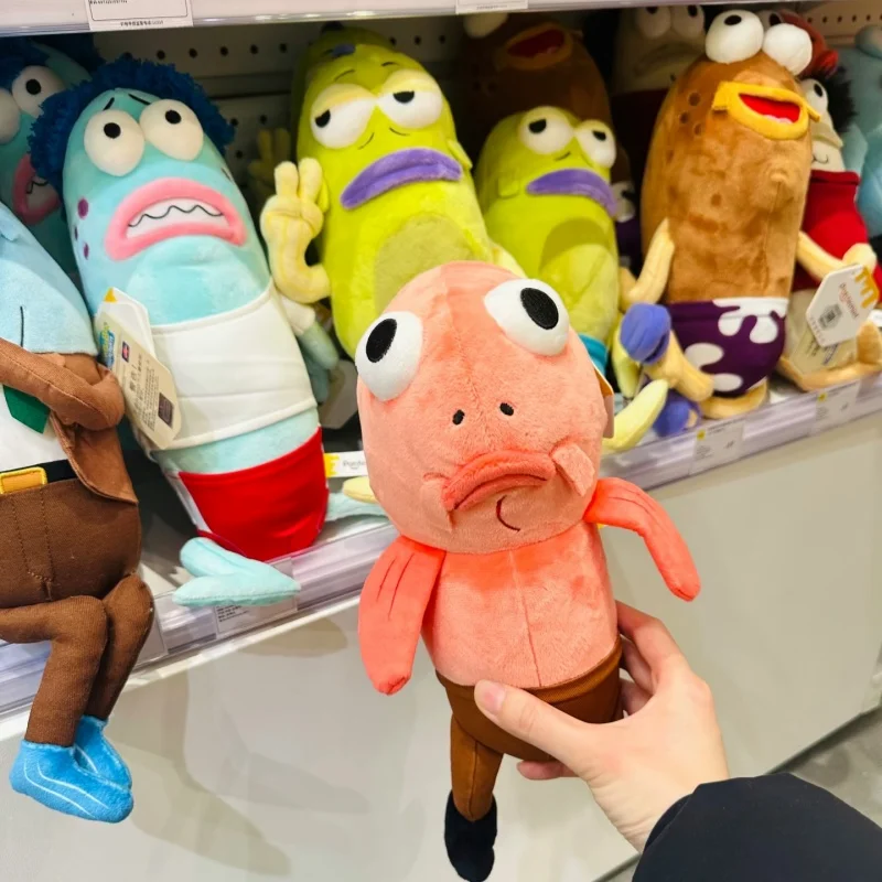 

Original Potdemiel Bikini Bottom Ugly Fish Plush Doll Abstract Funny Soft Stuffed Cuddly Hot Collectible Gift for Friends Kids