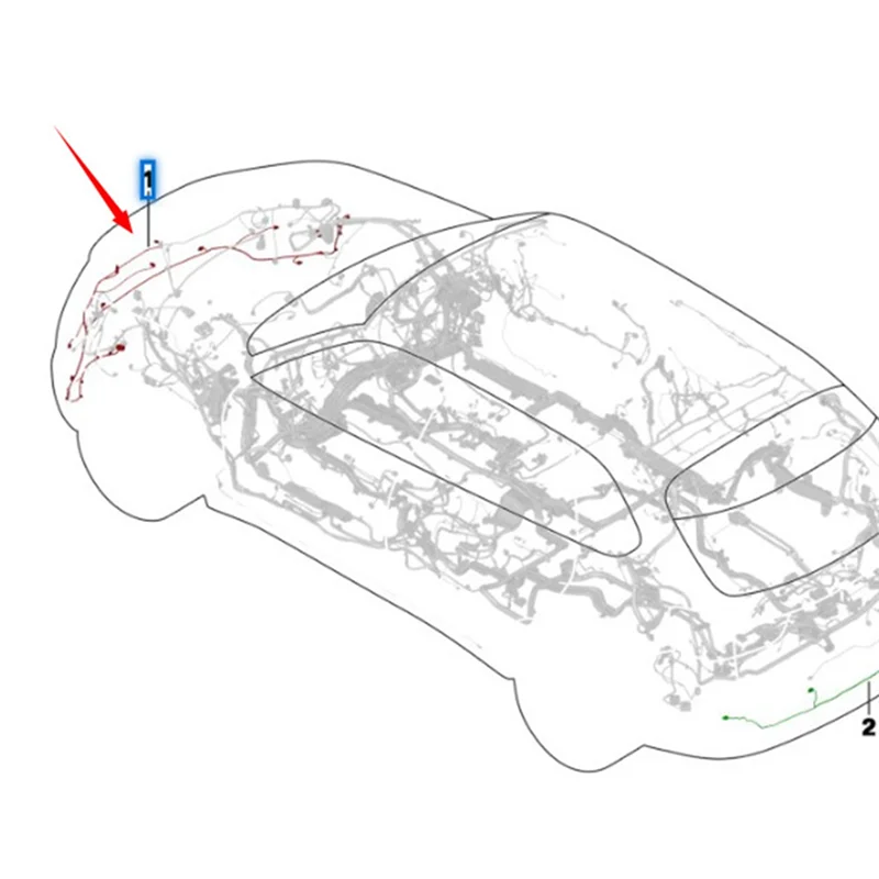 

Plain Front Bumper Parking Sensor Wiring Harness For BMW X5 F15 2012-2018 61129321955