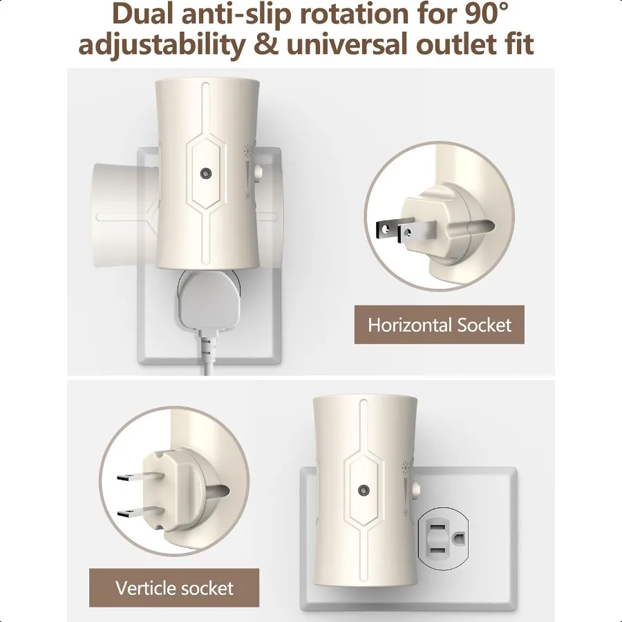 Night Light LED Night Lights Plug into Wall [2 Pack] Warm White 3000K 0100LM Adjustable Brightn Light Sensor Nightlights Plug i