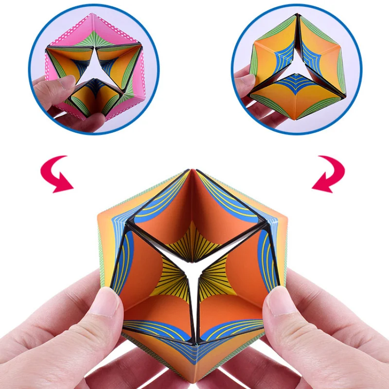 3D Kaleidoscope Infinite Flip Child's Toys New Infinite Flip Magic Cube Puzzle Stress Relief Cube Adult Relax Tool Fingertip Toy